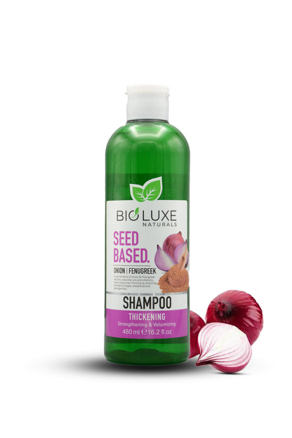 Bio Luxe Seed Based ONION & FENUGREEK Shampoo For Thickening, Strengthening & Volumizing (480 ml)