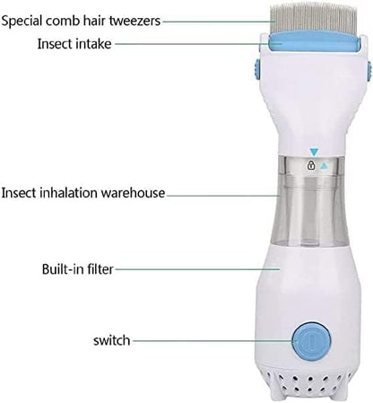 Electronic Head Lice Remover, Head Lice Comb, Out Performs Other Head Lice Combs and Lice Shampoo, Removes Lice and Eggs