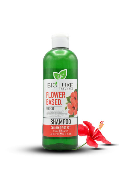 Bio Luxe Flower Based HIBISCUS Shampoo For Color Protect, Shine & Nurish (480 ml)