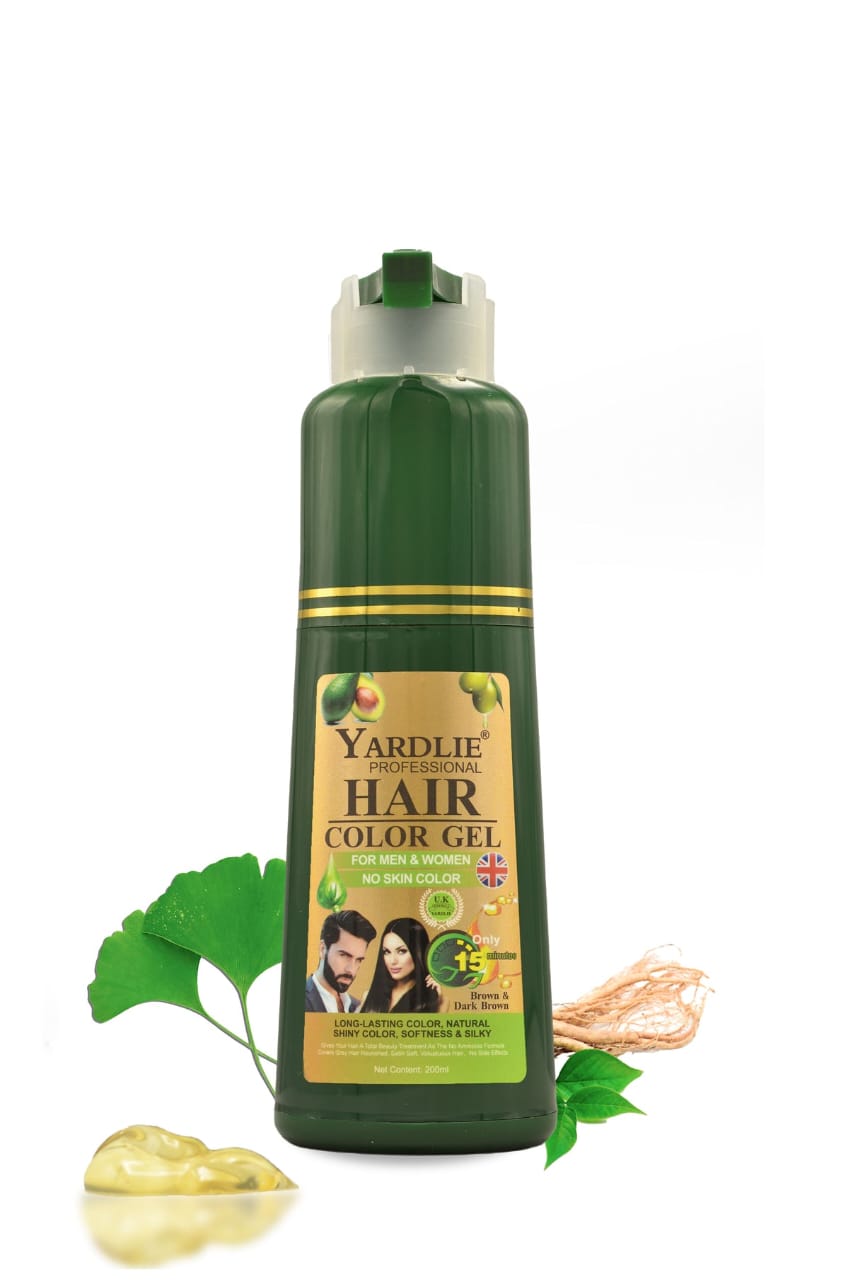 Hair Color Gel – Natural Black & Brown, No Ammonia, Quick & Long-Lasting Dye | Yardlie (200ml)