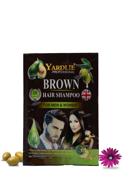 Brown Hair Color Shampoo UK Based Formula Sachet 20ML.