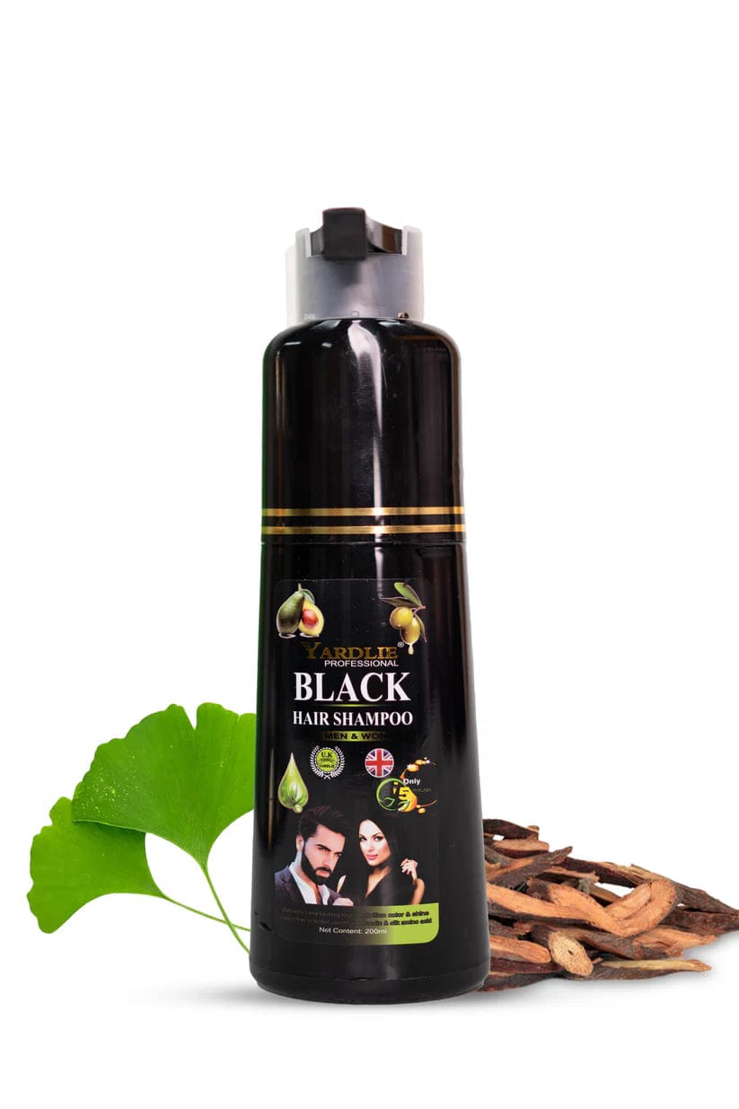 Hair Color Shampoo – Natural Black & Brown, No Ammonia, 8-in-1 Formula, Quick Dye | Yardlie (200ml)