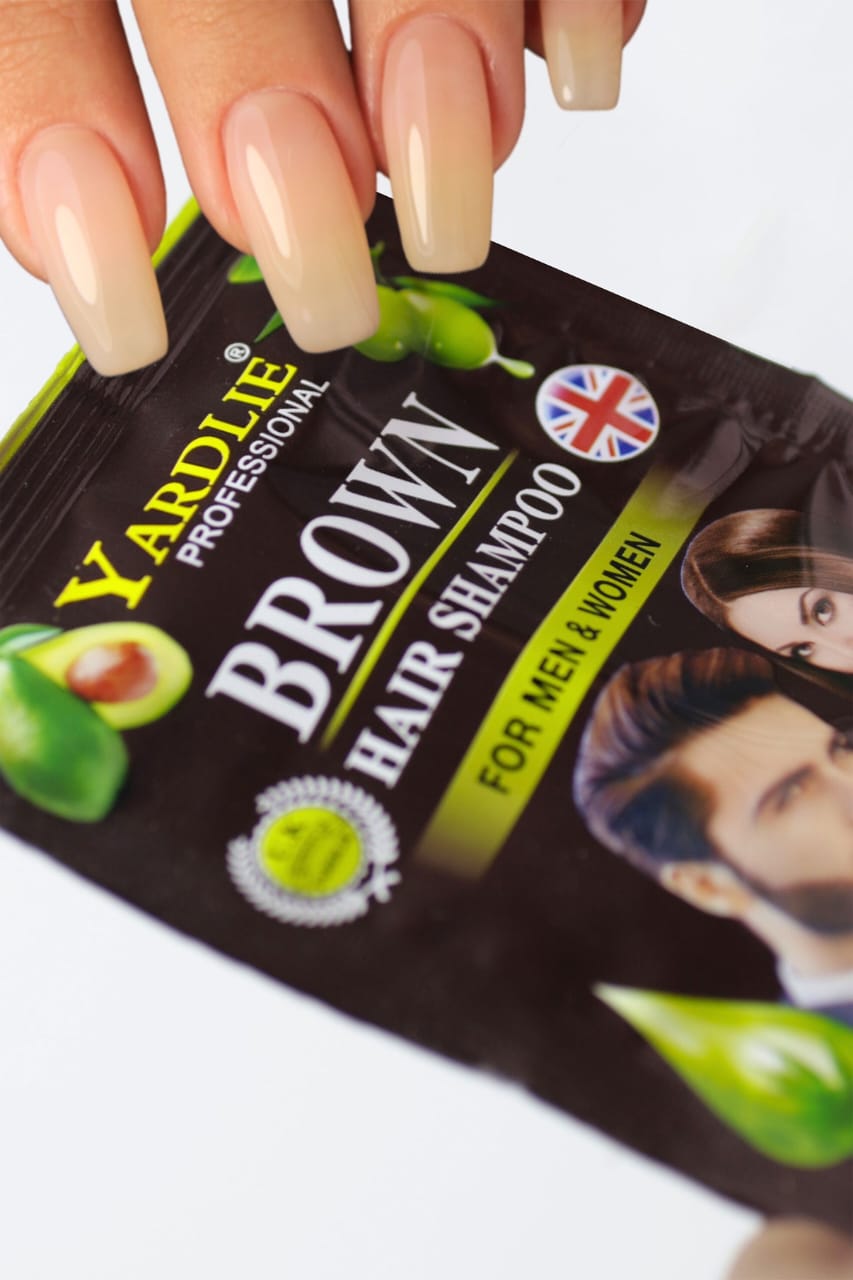 Brown Hair Color Shampoo UK Based Formula Sachet 20ML.