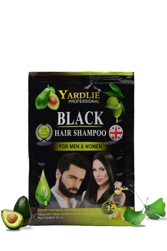 Natural Black Hair Color Shampoo UK Based Formula Sachet 20ML.