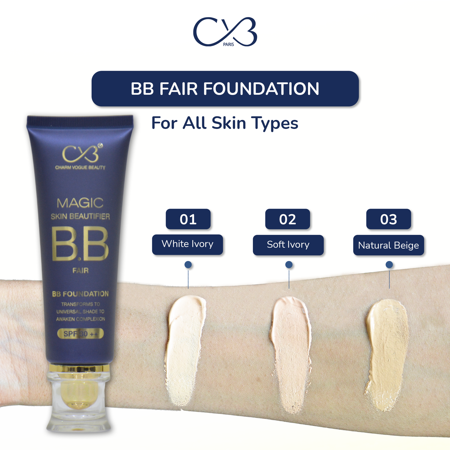 CVB Paris Magic Skin Beautifier BB Fair Foundation 50ml